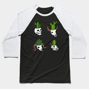 Cactus skulls Baseball T-Shirt